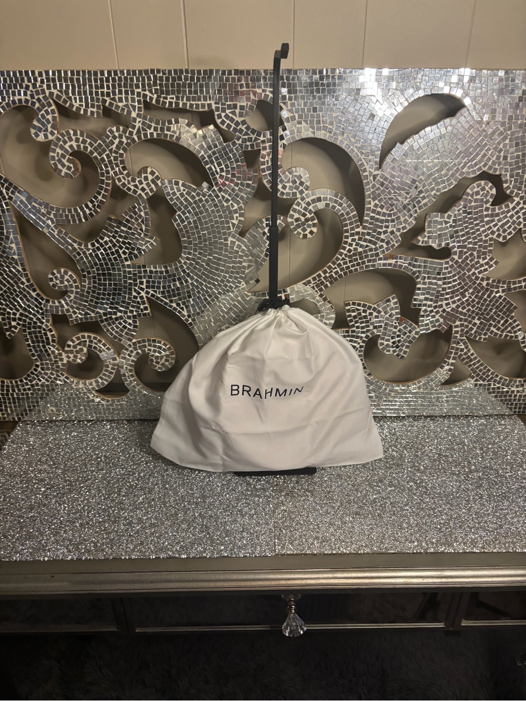 Brahmin Zebra-Print Leather Crossbody - Black & White — image 4 of 4